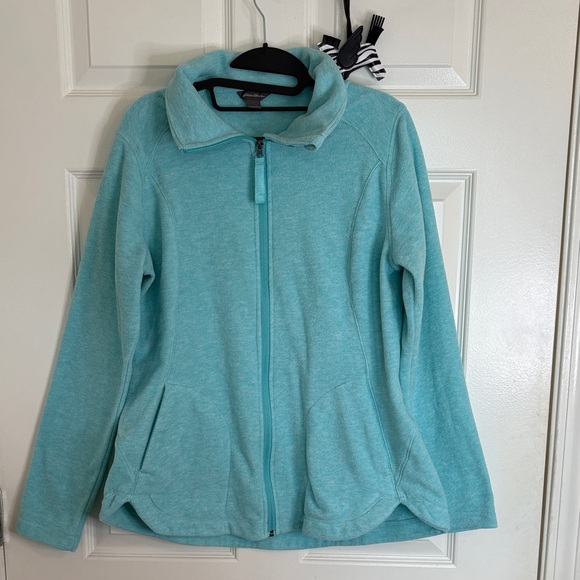 NWOT Eddie Bauer Women's Aqua Fleece Jacket - Picture 1 of 7